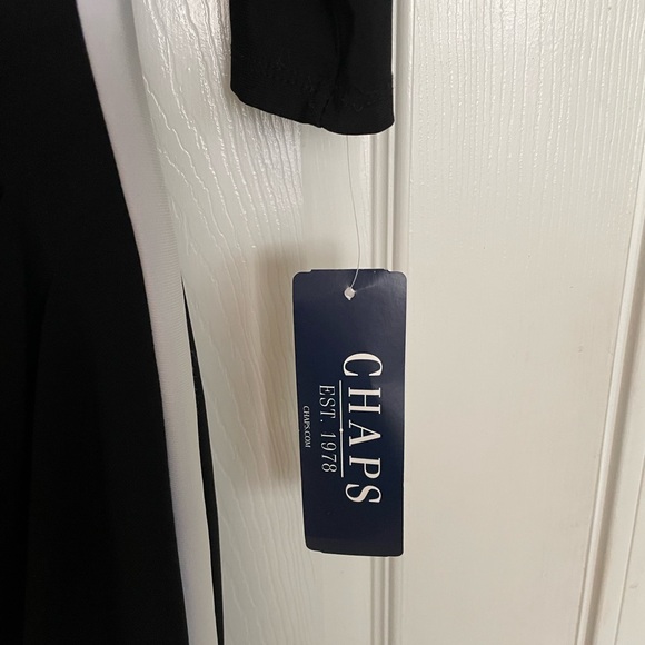 Chaps black/white dress, size large - Picture 8 of 8